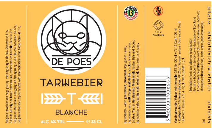 e Poes Tarwebier Blanche, een nieuw Belgisch tarwebier geïnspireerd op Duitse Weizen en traditioneel witbier.
